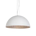 Moderne hanglamp wit met zilver 70cm - Magna, Verzenden, Nieuw, Kunststof, Modern