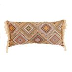 Boho sierkussen met franjes 60 x 30 cm – handgemaakt en s., Ophalen of Verzenden, Nieuw