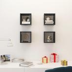 Wandschappen kubus 4 st 22x15x22 cm grijs (Interieur)