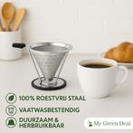 My Green Deal – RVS Koffiefilter –Koffie Dripper, Verzenden, Nieuw