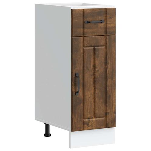 vidaXL Keuken onderkast Lucca bewerkt hout gerookt, Huis en Inrichting, Keuken | Keukenelementen, Bruin, Nieuw, Verzenden