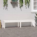 vidaXL Tuinbank 2-zits 203,5x44x45 cm massief grenenhout wit, Tuin en Terras, Tuinbanken, Verzenden, Nieuw
