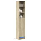 vidaXL Dressoir met LED 36x32,5x200cm bewerkt hout sonoma, Huis en Inrichting, Minder dan 50 cm, Verzenden, Nieuw, 25 tot 50 cm