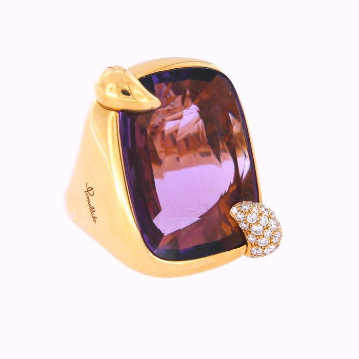 Pomellato - Ring - Rittrato - 18 karaat Geel goud Amethist -, Sieraden, Tassen en Uiterlijk, Ringen