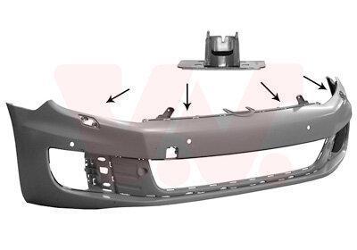 GTI Voorbumper +PDC +Koplampsproeiers Volkswagen Golf 6 BRIL, Auto-onderdelen, Carrosserie en Plaatwerk, Nieuw, Volkswagen, Voor