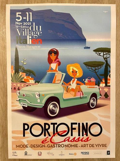Monsieur Z - Portofino - Viva La Vespa - Année 2021, Antiek en Kunst, Kunst | Tekeningen en Foto's
