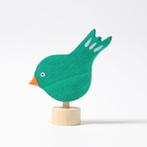 Grimms - Houten Steker vogel turquoise - Grimms, Nieuw