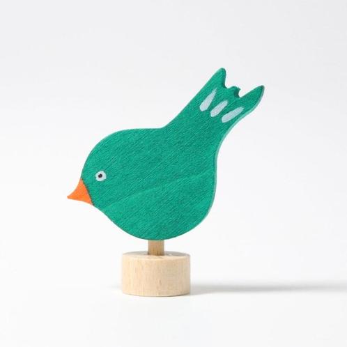 Grimms - Houten Steker vogel turquoise - Grimms, Kinderen en Baby's, Speelgoed | Overig
