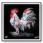 Maxime Blachere - Coq Origami Graffiti Vive la France