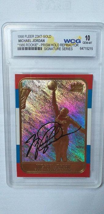 1998 Fleer 23KT Gold Michael Jordan 1986 Rookie - Prism Holo, Verzamelen, Stickers
