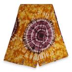 Afrikaanse stof - Gele Tie Dye - Polycotton, Hobby en Vrije tijd, Stoffen en Lappen, Ophalen of Verzenden, Nieuw