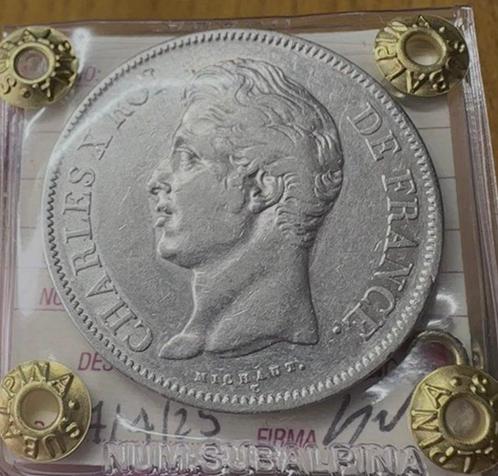 Frankrijk. Charles X. 5 Francs 1830-B, Rouen (Zonder, Postzegels en Munten, Munten | Europa | Euromunten
