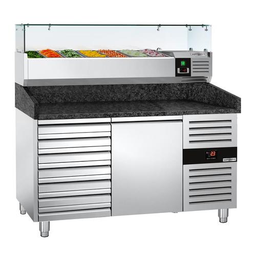 GGM Gastro | Pizza koelwerkbank PREMIUM - 1500x800mm - met 1, Zakelijke goederen, Horeca | Meubilair en Inrichting, Verzenden