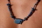 Oud-Egypte Ketting met diepblauwe Udjat-oogamuletten met, Verzamelen