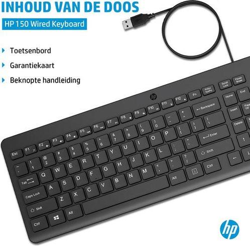 HP 150 Wired Keyboard, Computers en Software, Toetsenborden, Verzenden