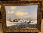 H. Poeder (1964) - Hollands winterlandschap, Antiek en Kunst, Kunst | Schilderijen | Klassiek