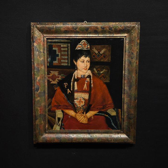 Europese school (XX) - Nativa americana, Antiek en Kunst, Kunst | Schilderijen | Klassiek
