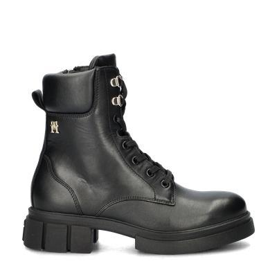 Tommy Hilfiger Sport Lace-up Biker bikerboots voor dames, Kleding | Dames, Schoenen, Lage of Enkellaarzen, Zwart, Nieuw, Verzenden