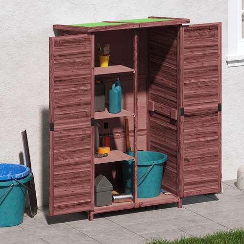 Tuinschuur 83x57x140 cm massief grenenhout mokkakleurig, Tuin en Terras, Tuinhuizen, Nieuw, Verzenden