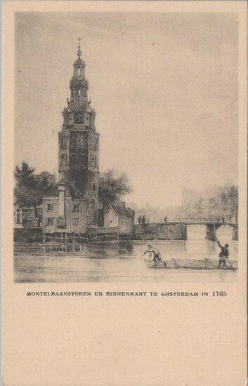 AMSTERDAM - Montelbaanstoren en Binnenkant te Amsterdam i..., Verzamelen, Ansichtkaarten | Nederland, Verzenden