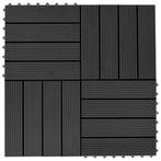 vidaXL 22 st Terrastegels 30x30 cm 2 m² HKC zwart, Verzenden, Nieuw