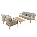 Lucas stoel bank loungeset 4 delig naturel teak 4 Seasons, Tuin en Terras, Tuinsets en Loungesets, Ophalen of Verzenden, Nieuw