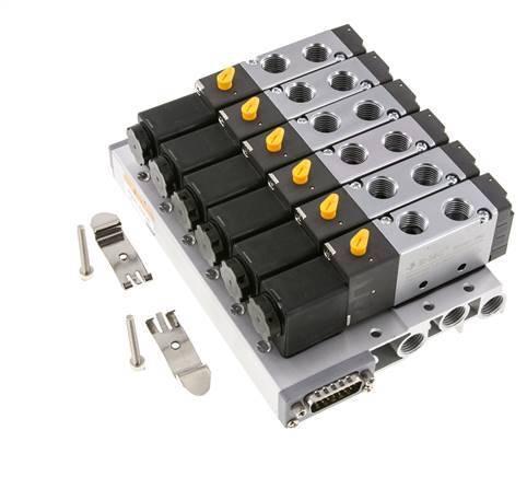 G1/4 6x Pneumatisch Ventiel Terminal 24V DC, Doe-het-zelf en Verbouw, Gereedschap | Machine-onderdelen en Toebehoren, Nieuw, Verzenden