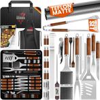 KESSER® RVS Barbecuebestekset - 37-delig - inc. tas - Bruin, Verzenden, Nieuw