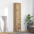 vidaXL Highboard Artisan Eiken 34,5 x 34 x 180 cm Bewerkt, Huis en Inrichting, Kasten | Buffetkasten, Minder dan 50 cm, Verzenden