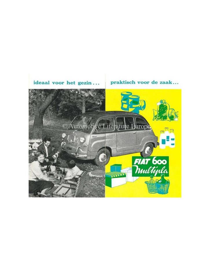 1959 FIAT 600 MULTIPLA BROCHURE NEDERLANDS, Boeken, Auto's | Folders en Tijdschriften