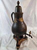 Koffiepot - kraantjeskan op brander - Messing, blik, Antiek en Kunst