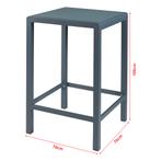 Tuinbartafel Avise 108x70x70 cm antraciet casa.pro, Tuin en Terras, Tuintafels, Verzenden, Nieuw