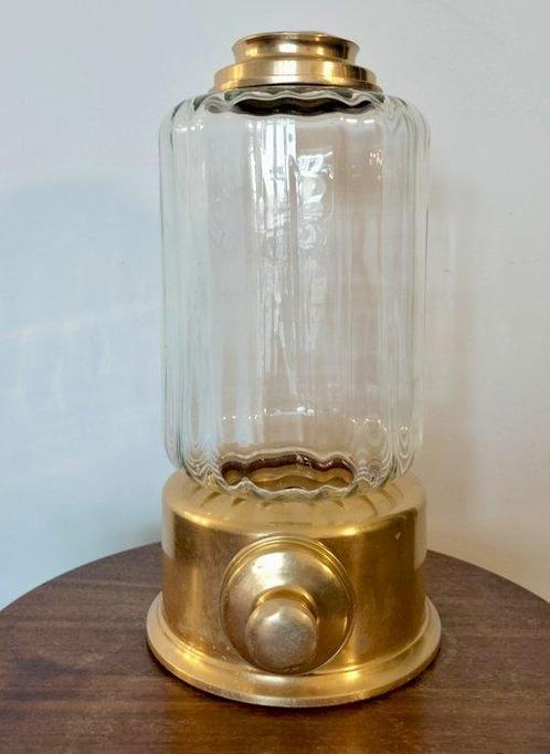 Dispenser - Aluminium, Glas - Koffiebonenverdeler, Antiek en Kunst, Antiek | Keukenbenodigdheden