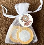 Give-away met geluksengeltje en 2 chocolade bitcoin munten, Verzenden, Nieuw, Feestartikel, Geboorte of Huwelijk