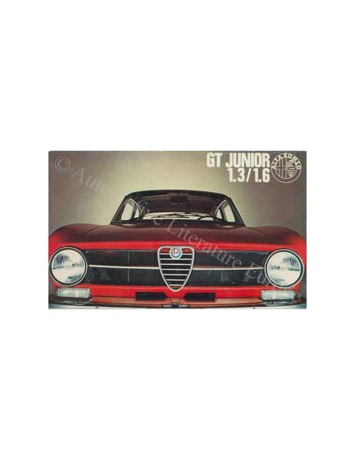 1973 ALFA ROMEO GT JUNIOR 1.3 / 1.6 BROCHURE NEDERLANDS, Boeken, Auto's | Folders en Tijdschriften, Alfa Romeo
