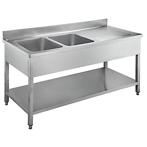 RVS Spoeltafel - 2x Bak Links - 1800mm breed - 700mm diep, Zakelijke goederen, Horeca | Meubilair en Inrichting, Nieuw in verpakking