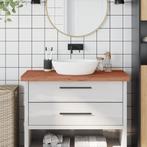 vidaXL Wastafelblad 100x60x4 cm massief beukenhout, Huis en Inrichting, Keuken | Keukenelementen, Verzenden, Nieuw, Bruin