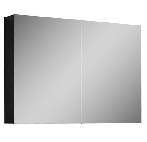 Badkamerkast Cuba 100 x 16 x 70 cm Zwart Mat Spiegelkast, Huis en Inrichting, Badkamer | Badkamermeubels, Nieuw, Spiegelkast, Verzenden