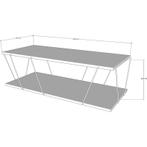 Salontafel - zwart en bruin - 120 cm lang - modern, Huis en Inrichting, Tafels | Salontafels, Verzenden, Nieuw