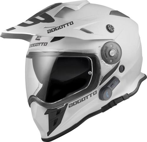 Bogotto H331 BT Bluetooth Wit Enduro Helm, Motoren, Kleding | Motorhelmen, Offroadhelm, Heren, XS, Nieuw met kaartje, Overige merken