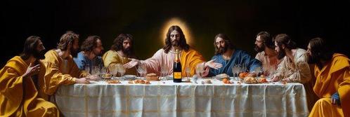 I_KONIQ (1969) - The last supper in Orange Cliquot- Giga, Antiek en Kunst, Kunst | Schilderijen | Modern