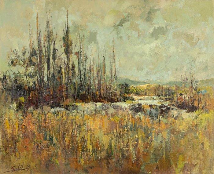 Jacques Sokol (1933-2023) - Paysage automnal, Antiek en Kunst, Kunst | Schilderijen | Klassiek