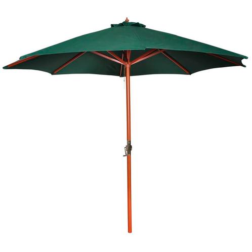 vidaXL Parasol 258 cm groen, Tuin en Terras, Parasols, Nieuw, 3 tot 4 meter, Verzenden