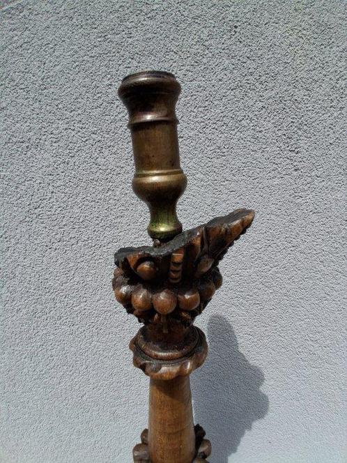 Kaarsenhouder - Walnoot, Antiek en Kunst, Antiek | Overige Antiek