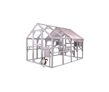 MaxxPet Kattenkooi - kattenvolière - 280x180x174cm Grijs beschikbaar voor biedingen