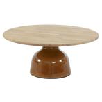 June lounge tuintafel hoogglans keramiek caramel 80xH35 cm, Ophalen of Verzenden, Nieuw