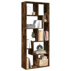 vidaXL Kamerscherm / boekenkast 67x25x161,5 cm hout gerookt, Verzenden, Nieuw, Overige houtsoorten