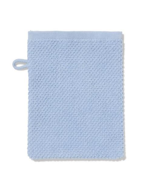 HEMA Tweedekans washand 16x21cm recycled katoen lichtblauw, Huis en Inrichting, Badkamer | Badtextiel en Accessoires, Nieuw, Verzenden