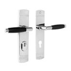 Retro buitendeurbeslag klink/klink PC72 glanzend nikkel, Doe-het-zelf en Verbouw, Hang- en Sluitwerk, Ophalen of Verzenden, Nieuw