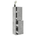 vidaXL Apothekerskast 40x41x174,5 cm bewerkt hout betongrijs, Verzenden, Nieuw